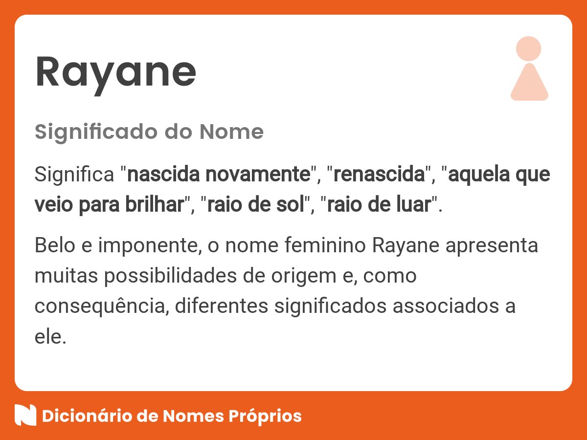 Significado Do Nome Rayane